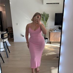 Fashion Nova Pink Midi Dress